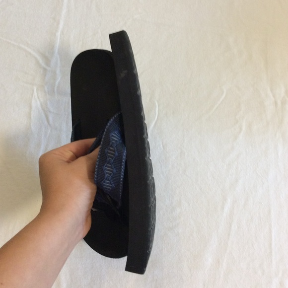 Reef Flip Flop Thong Sandals Women 10 Black Blue Casual Comfort Summer Beach - Picture 7 of 9